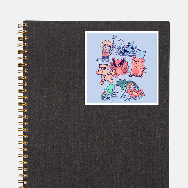 Beasts Sleepover-None-Glossy-Sticker-yumie