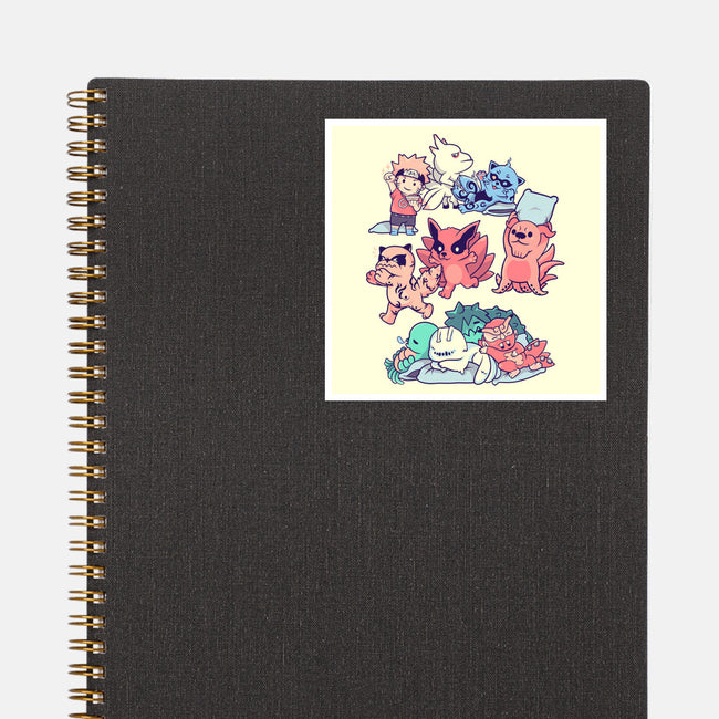 Beasts Sleepover-None-Glossy-Sticker-yumie