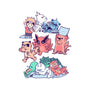 Beasts Sleepover-None-Stretched-Canvas-yumie