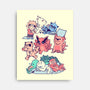 Beasts Sleepover-None-Stretched-Canvas-yumie