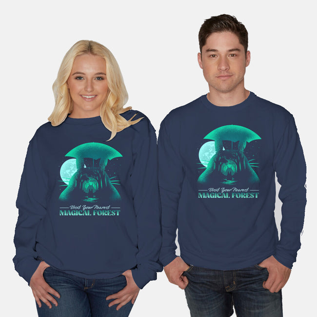 Visit Your Nearest Magical Forest-Unisex-Crew Neck-Sweatshirt-sachpica