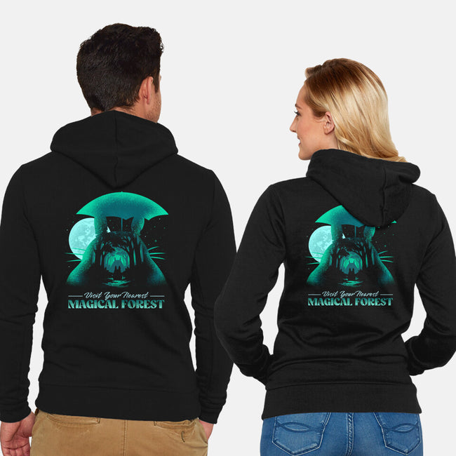 Visit Your Nearest Magical Forest-Unisex-Zip-Up-Sweatshirt-sachpica