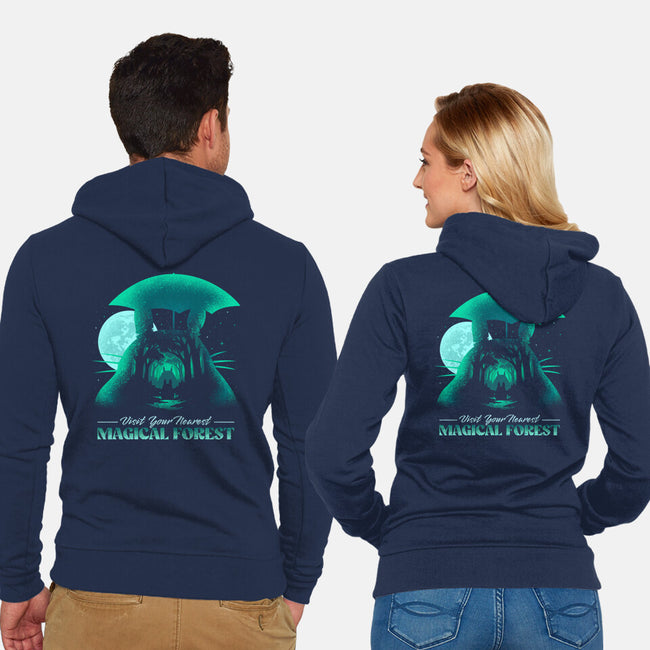 Visit Your Nearest Magical Forest-Unisex-Zip-Up-Sweatshirt-sachpica