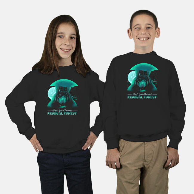 Visit Your Nearest Magical Forest-Youth-Crew Neck-Sweatshirt-sachpica