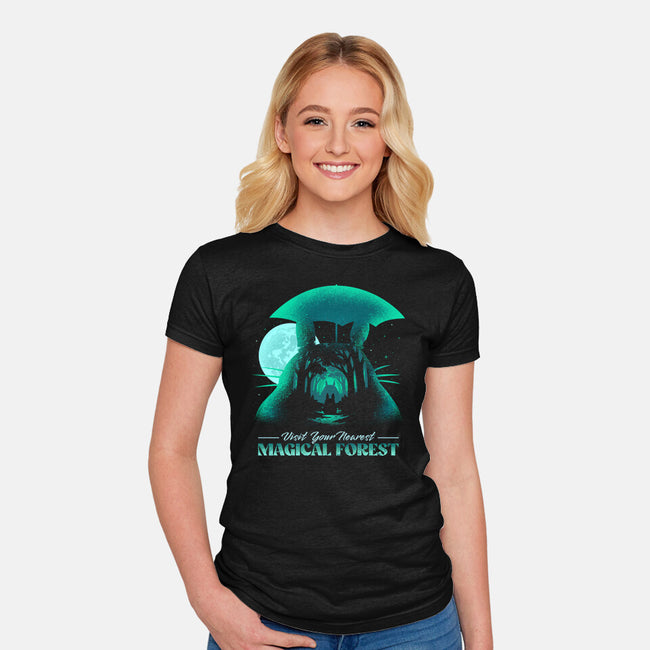Visit Your Nearest Magical Forest-Womens-Fitted-Tee-sachpica
