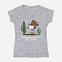 First Rodeo-Womens-V-Neck-Tee-damglynn