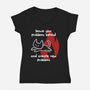 New Problems-Womens-V-Neck-Tee-damglynn