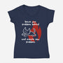 New Problems-Womens-V-Neck-Tee-damglynn