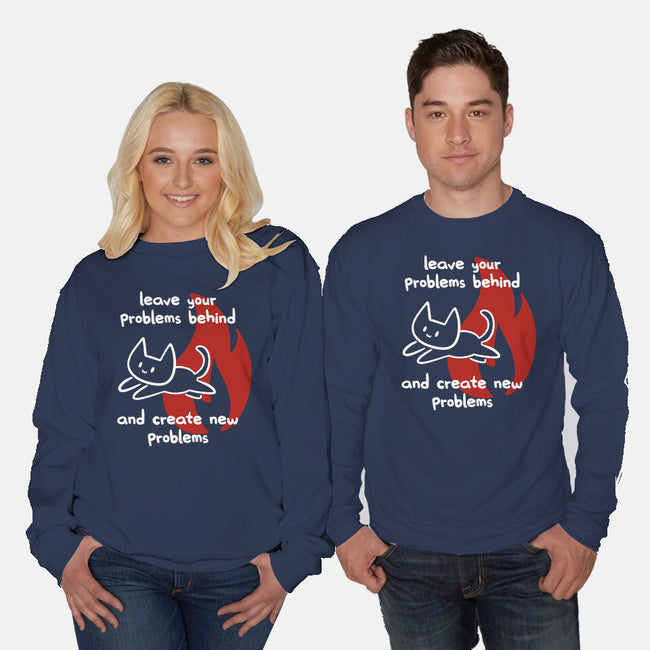 New Problems-Unisex-Crew Neck-Sweatshirt-damglynn