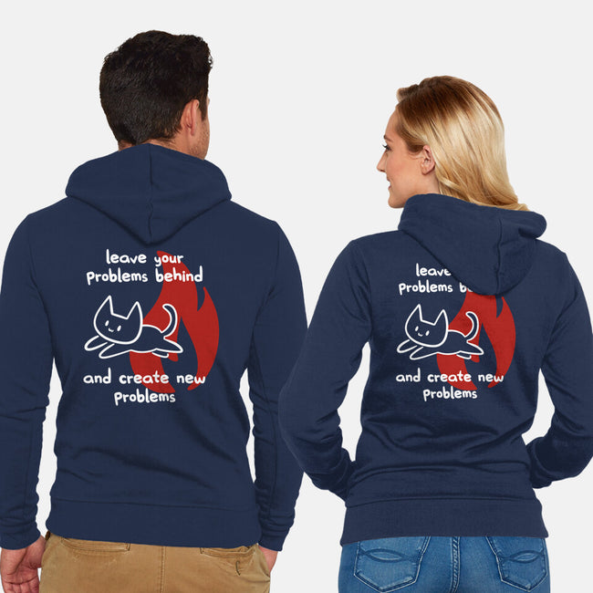 New Problems-Unisex-Zip-Up-Sweatshirt-damglynn
