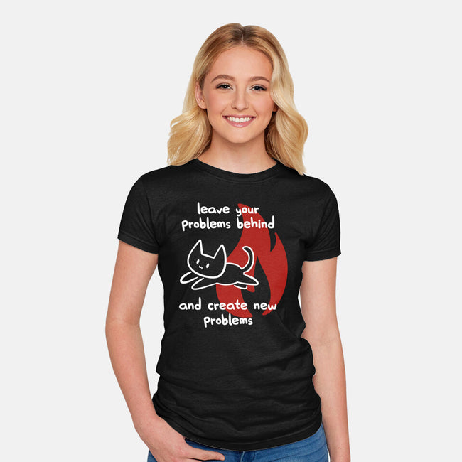 New Problems-Womens-Fitted-Tee-damglynn