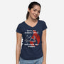 New Problems-Womens-V-Neck-Tee-damglynn