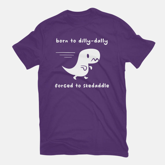 Dino Run-Womens-Fitted-Tee-damglynn