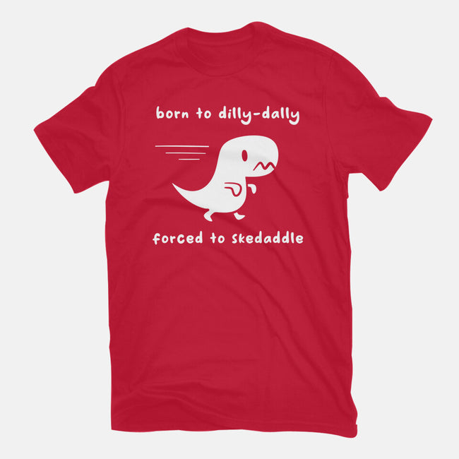 Dino Run-Womens-Fitted-Tee-damglynn