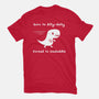 Dino Run-Womens-Fitted-Tee-damglynn
