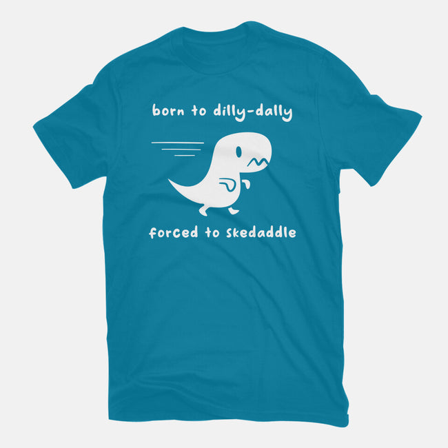 Dino Run-Womens-Fitted-Tee-damglynn