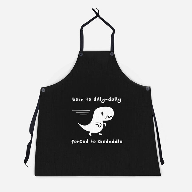 Dino Run-Unisex-Kitchen-Apron-damglynn