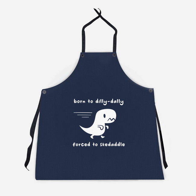 Dino Run-Unisex-Kitchen-Apron-damglynn