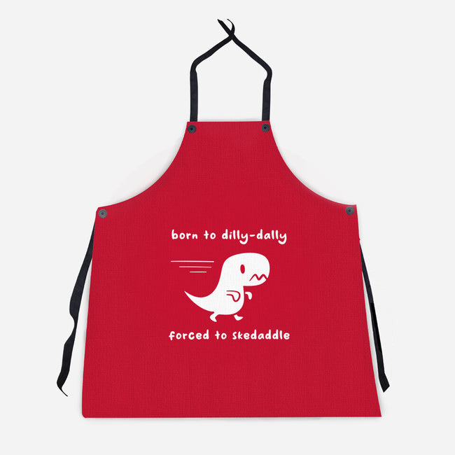 Dino Run-Unisex-Kitchen-Apron-damglynn