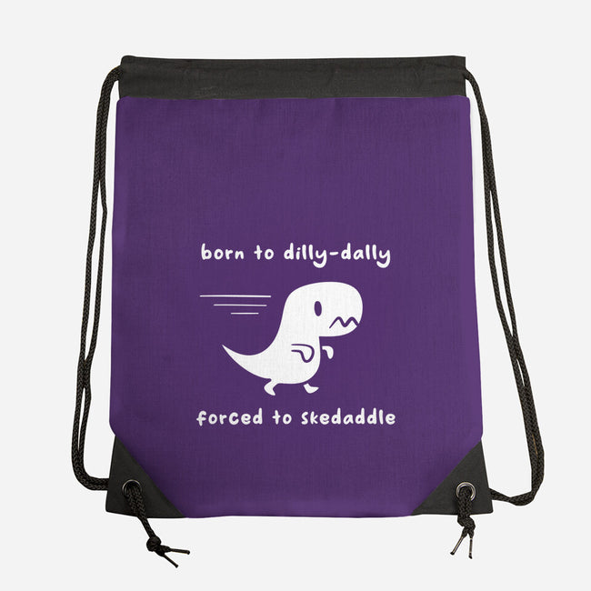 Dino Run-None-Drawstring-Bag-damglynn