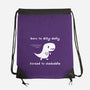 Dino Run-None-Drawstring-Bag-damglynn