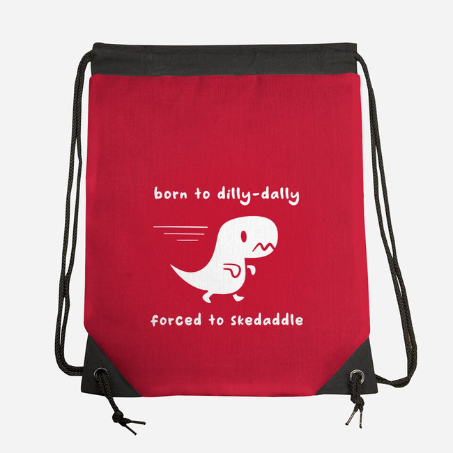Dino Run-None-Drawstring-Bag-damglynn