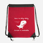 Dino Run-None-Drawstring-Bag-damglynn
