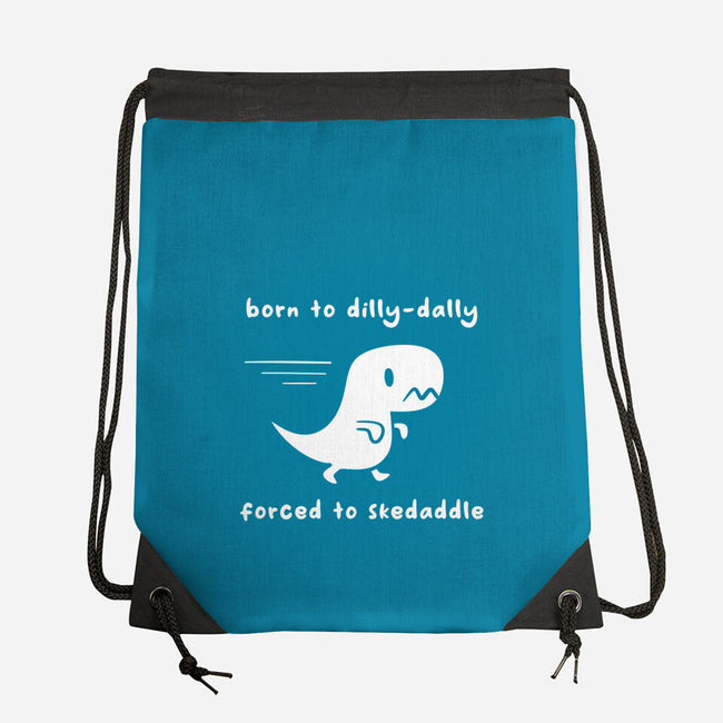 Dino Run-None-Drawstring-Bag-damglynn