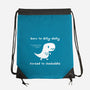 Dino Run-None-Drawstring-Bag-damglynn