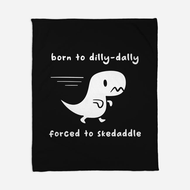 Dino Run-None-Fleece-Blanket-damglynn