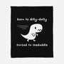 Dino Run-None-Fleece-Blanket-damglynn