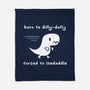 Dino Run-None-Fleece-Blanket-damglynn