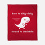 Dino Run-None-Fleece-Blanket-damglynn