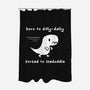 Dino Run-None-Polyester-Shower Curtain-damglynn