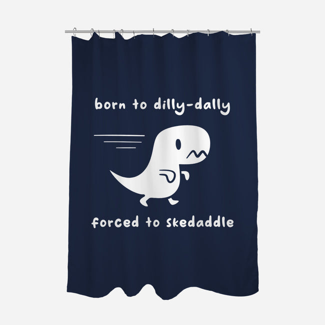 Dino Run-None-Polyester-Shower Curtain-damglynn