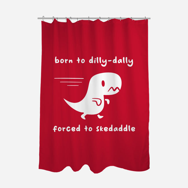 Dino Run-None-Polyester-Shower Curtain-damglynn