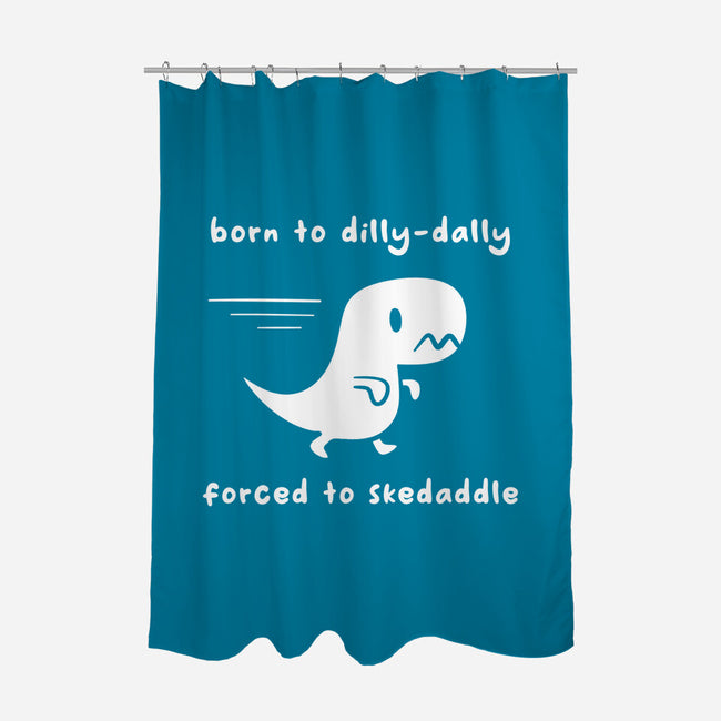Dino Run-None-Polyester-Shower Curtain-damglynn