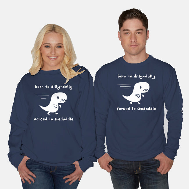 Dino Run-Unisex-Crew Neck-Sweatshirt-damglynn