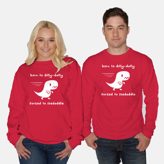 Dino Run-Unisex-Crew Neck-Sweatshirt-damglynn