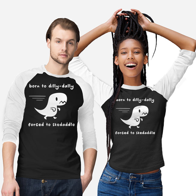 Dino Run-Unisex-Baseball-Tee-damglynn