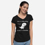Dino Run-Womens-V-Neck-Tee-damglynn