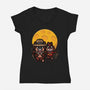 Raiders Of The Lost Cheese-Womens-V-Neck-Tee-jrberger