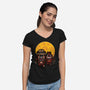 Raiders Of The Lost Cheese-Womens-V-Neck-Tee-jrberger