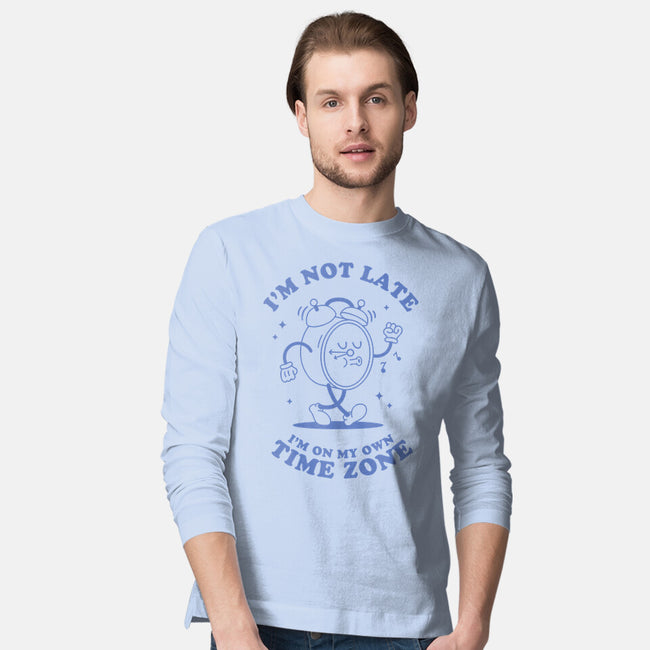 I'm On My Own Time Zone-Mens-Long Sleeved-Tee-brunopires