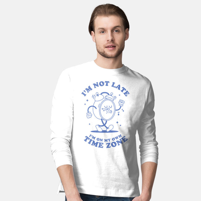 I'm On My Own Time Zone-Mens-Long Sleeved-Tee-brunopires