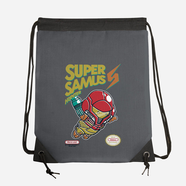 Super Samus Hunter-None-Drawstring-Bag-Arinesart