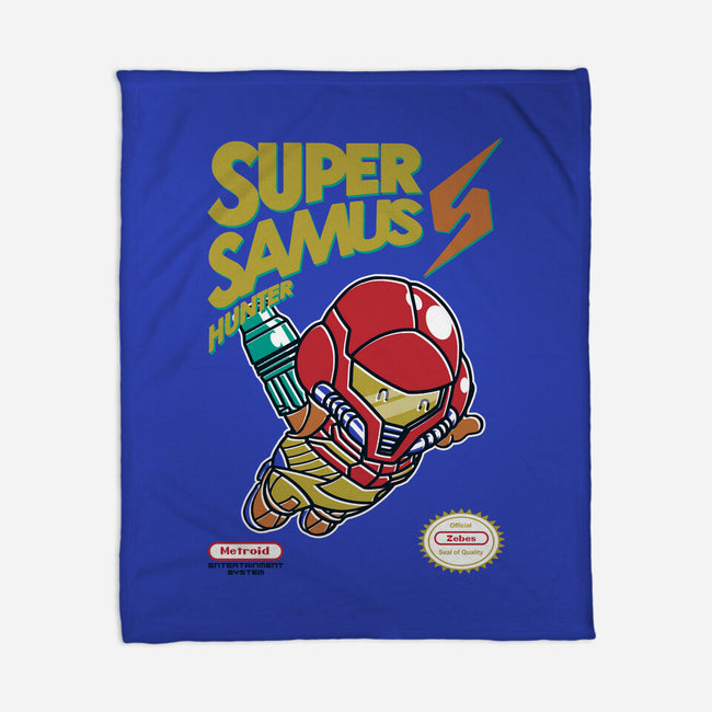 Super Samus Hunter-None-Fleece-Blanket-Arinesart
