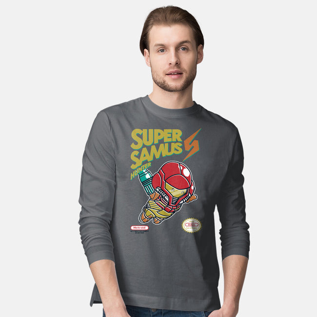 Super Samus Hunter-Mens-Long Sleeved-Tee-Arinesart