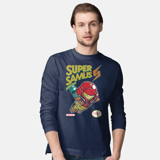 Super Samus Hunter-Mens-Long Sleeved-Tee-Arinesart