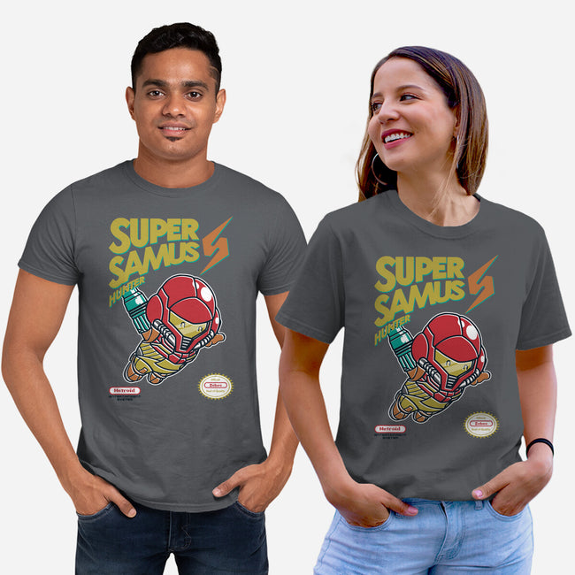 Super Samus Hunter-Unisex-Basic-Tee-Arinesart
